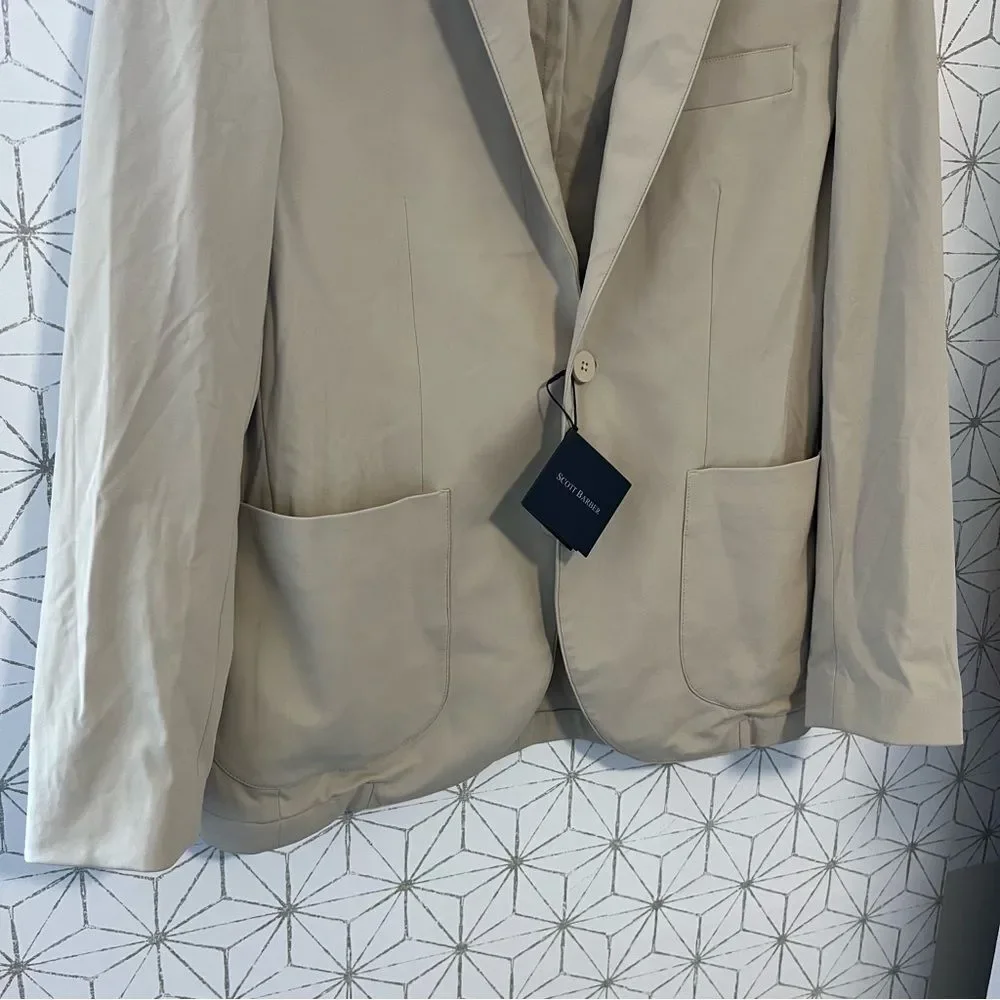Scott Barber Sono Travel Sport Coat Khaki NWT!